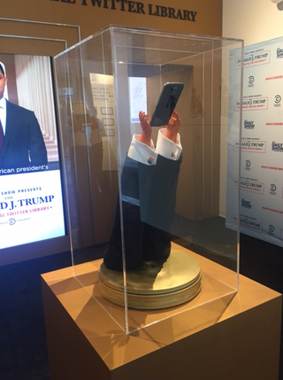 A tiny thumbs statue. (Photo: Esther Zuckerman)